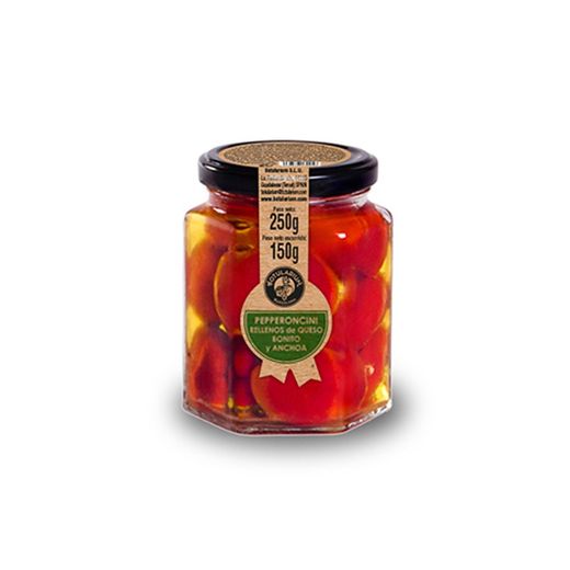 Pepperoncini Rellenos de Bonito-Queso-Anchoa 284ml Botularium