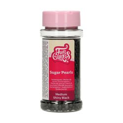 Perlas azúcar sprinkle negro brillante funcakes 80 grs