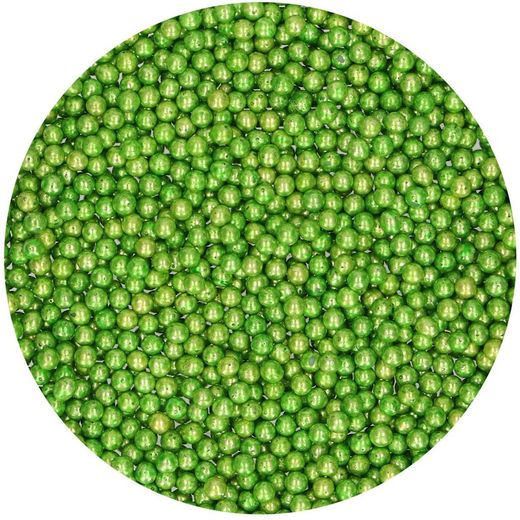 Pérolas polvilhe açúcar verde metálico funcakes 80 grs