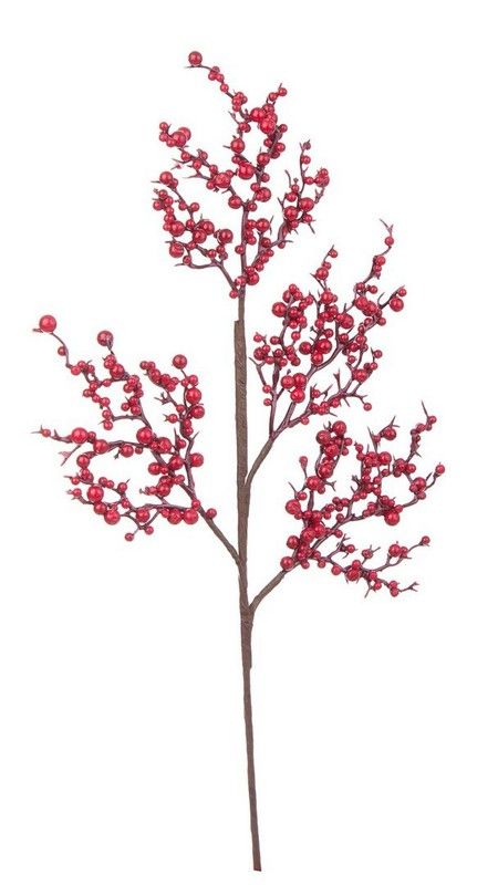 Christmas Decoration Red Branch Pick 50 cm