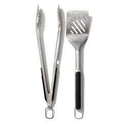 Pinzas y pala barbacoa set acero inoxidable oxo