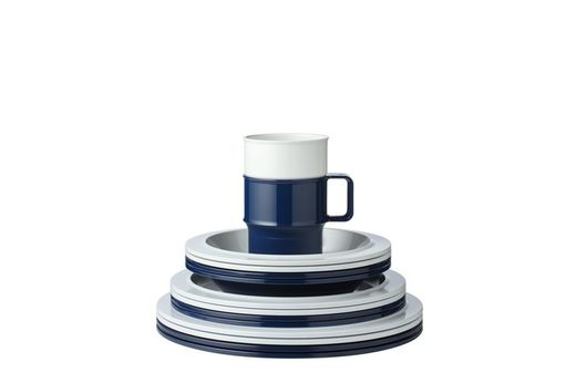 Prato Sobremesa em Melamina Mepal Branco 22cm