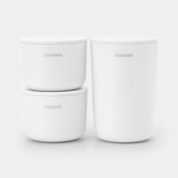 Portaalgodones Botes organizadores Blanco Brabantia