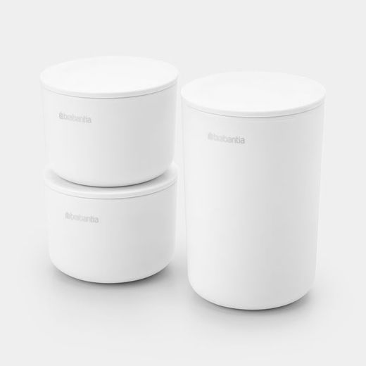 Portaalgodones Botes organizadores Blanco Brabantia