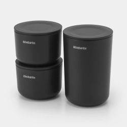 Portaalgodones Botes organizadores Gris Oscuro Brabantia