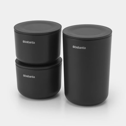 Portaalgodones Botes organizadores Gris Oscuro Brabantia