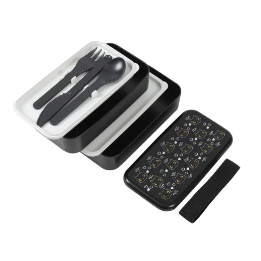 Lancheira de comida de gato preto Itotal Gift