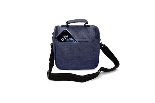 Portacomida Lunchbag Case Azul Jaspeada Iris