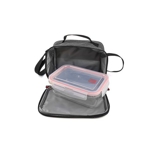 Portavivande Goglass Lunchbag nero (contenitore in vetro da 840 ml) Iris