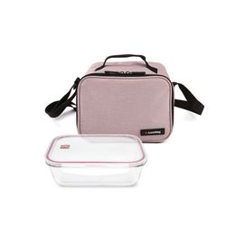 Porta-alimentos Goglass Lunchbag Rosa (recipiente de vidro de 840 ml) Iris