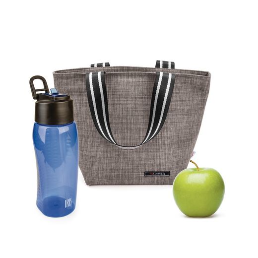 Borsa portapranzo Tote Portapranzo Iris marmorizzato grigio