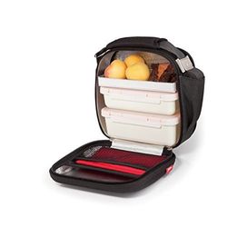 Il sacchetto per alimenti nomad valira classic black include 2 contenitori