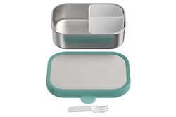 Portacomidas Infantil Acero con tenedor Campus Cool Mint Mepal