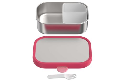 Portacomidas Infantil Acero con tenedor Campus Cool Pink Mepal