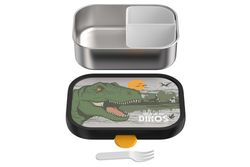 Portacomidas Infantil Acero con tenedor Campus Dino Mepal