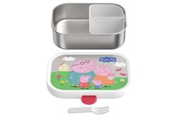 Portacomidas Infantil Acero con tenedor Campus Peppa Pig Mepal