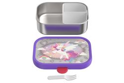 Portacomidas Infantil Acero con tenedor Campus Unicorn Glow Mepal