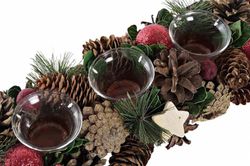 Julljusstake Ananas Röd Grön 38x13x8