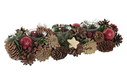 Julljusstake Ananas Röd Grön 38x13x8