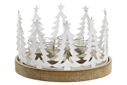 Wooden candle holder Christmas 18 cm diameter