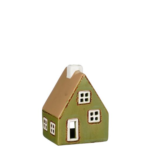Portavelas Navideño Casa Verde 7 x 6 x 9,5 cm Edelmann