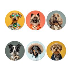 Posavasos Funny Dogs Serie V Set Mon Chérie Mon Amour