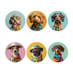 Posavasos Funny Dogs Set III Mon Chérie Mon Amour
