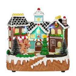 Pueblo Navideño Jengibre a Pilas 20 x 15 x 17 cm Edelmann