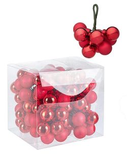 Julbollsbukett Röd 10 bollar 20 mm Bizzotto