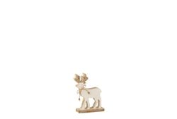 Small Standing Wooden Reindeer Golden