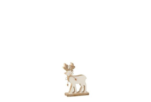 Small Standing Wooden Reindeer Golden