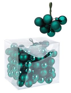 Set 10 Bolas 2 cm Verde Brillante Mate As de Navidad Bizzotto