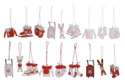 Set of 12 Christmas Tree Hanging Ornaments
