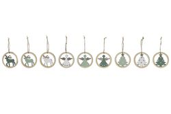 Set of 12 traditional Christmas tree ornaments