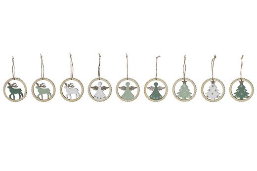 Set of 12 traditional Christmas tree ornaments
