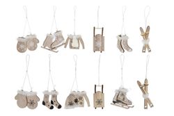 Set of 12 Christmas Tree Hanging Ornaments