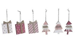 Set of 12 christmas tree ornaments shapes