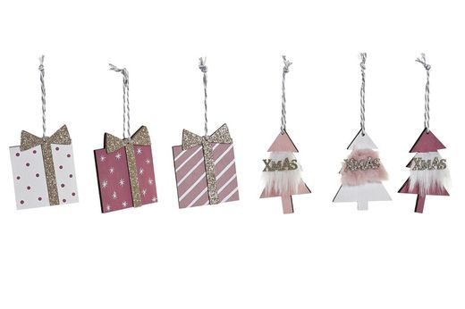Set of 12 christmas tree ornaments shapes