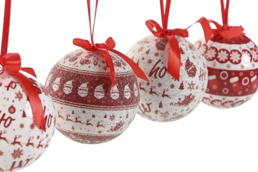 Set 14 Bolas de Navidad PVC 25 x 21,5 x 15,5 Rojo