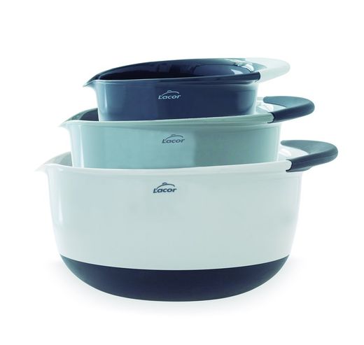 Set van 3 antislip gebaksschalen PP 182428 cm Lacor
