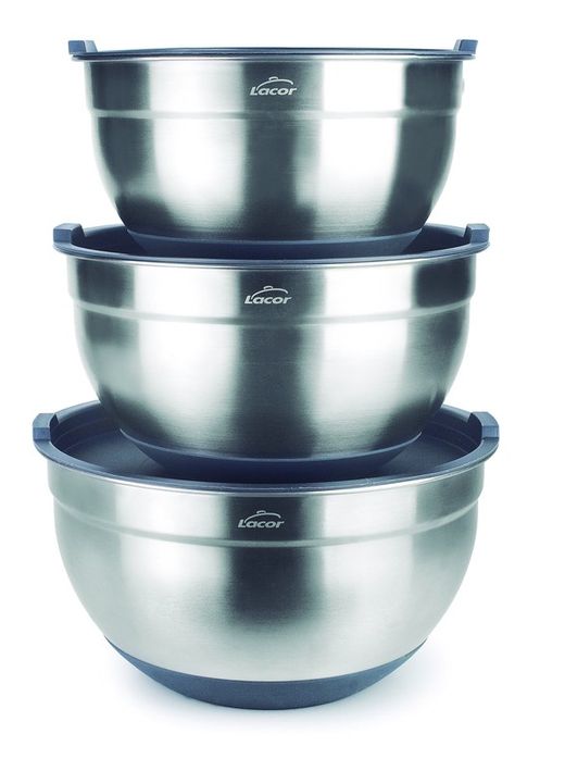 Set van 3 antislip keukengebakschalen 20-22-24 cm Lacor