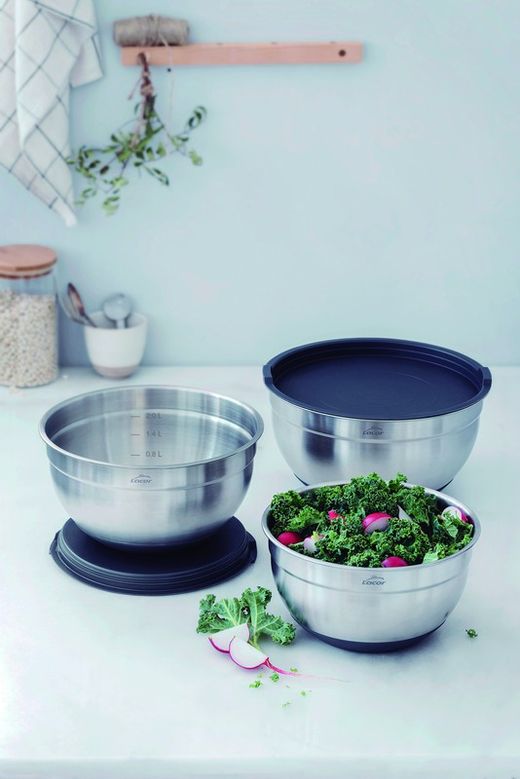 Set 3 Boles Cocina Repostería Antideslizantes 20-22-24Cm Lacor