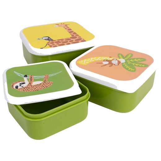 Set van 3 kinderlunchdozen Melamine Jungle Ladelle