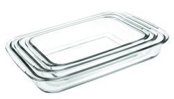 Set 3 fuentes de horno rectangulares Kristall Ibili