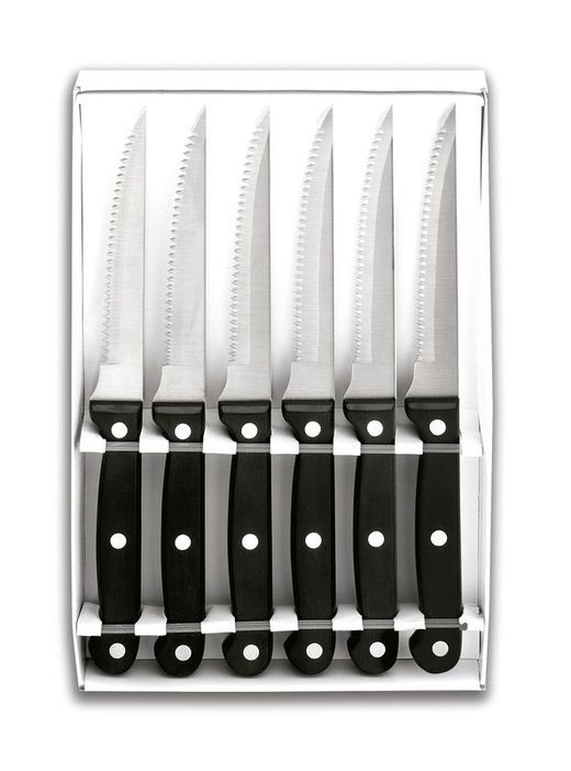Conjunto de 6 facas para bife micro serrilhadas Lacor
