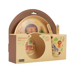 Set Comida para Niños con Taza, Cuenco, Plato y Cubiertos ANIMALS ITotal Idea Regalo