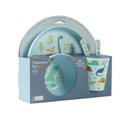 Set Comida para Niños con Taza, Cuenco, Plato y Cubiertos DINO ITotal Idea Regalo