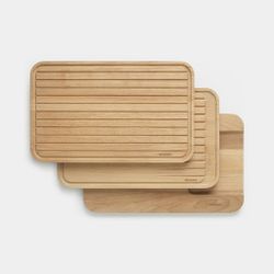 Set de 3 Tablas de madera para cortar Madera de Haya Brabantia