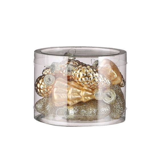 Christmas Tree Decoration Set Gold 14 Pieces Edelmann