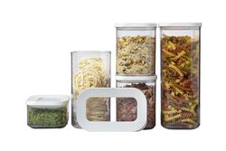 Set de tarros de cocina modula de mepal 5 pzas - blanco